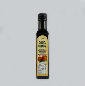 Pumpkin seed oil, 250ml, dark glass bottle, metal stopper with dispenser