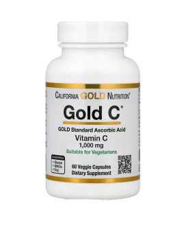 Вітамін C (Gold C Vitamin C) 1000 мг, 60 капсул — California Gold Nutrition