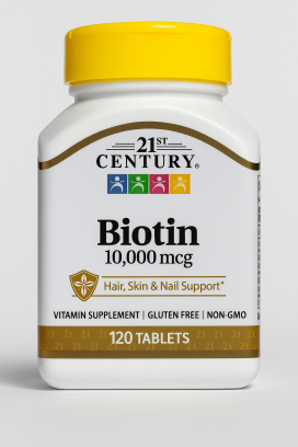 21st Century Biotin 10,000 mcg (Биотин) – 120 таблеток