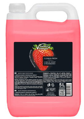 Серія «Energy of vitamins» мило рідке ПОЛУНИЧНЕ, 5 л