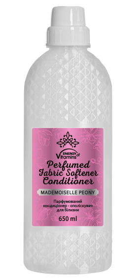 Парфумований кондиціонер-ополіскувач для білизни ENERGY of Vitamins “Mademoiselle Peony”, 650 мл