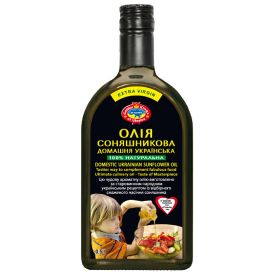 Homemade Ukrainian sunflower oil