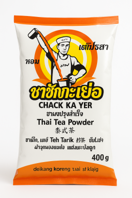 Thai Tea Powder CHACK KA YER — это традиционный тайский чайный порошок 400 гр