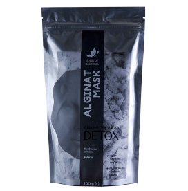 Image черная Альгинатная маска DETOX с коллагеном и бамбуковым углем