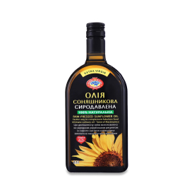 Raw-pressed sunflower oil