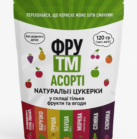 ФруТМ Асорті «Натуральні фруктові цукерки» (120 г)