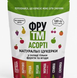 ФруТМ Асорті «Натуральні фруктові цукерки» (120 г)