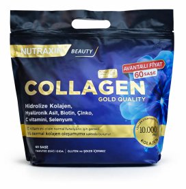 Nutraxin Collagen Gold Quality 60 Sachets — Collagen with Hyaluronic Acid, Biotin & Zinc